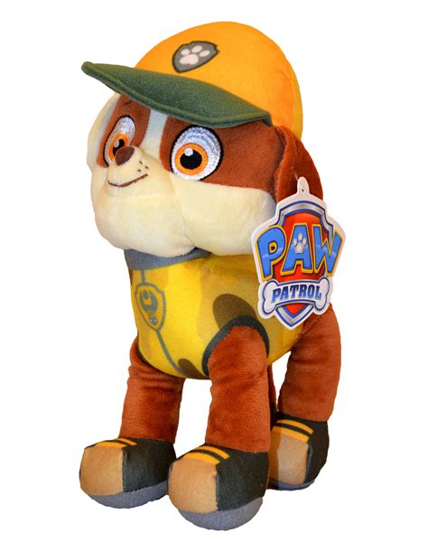 Paw Patrol Jungle Rescue 'Rubble' 27cm Plush Soft Toy 8438520155535