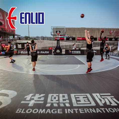 Enlio Ses Basketball Half Court Floor China Sports Modular Floor And