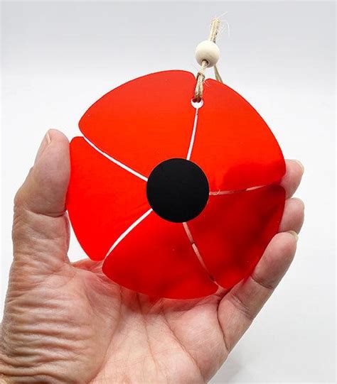 Nz Made Anzac Poppy Ornament Shopnz