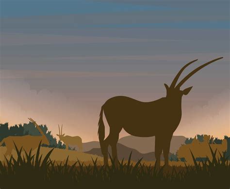 Free Oryx Silhouette Illustration Vector Art And Graphics