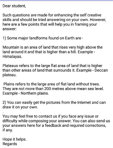 Give Me Solution Of Ths 2 Review The Major Landforms Found On The Earth