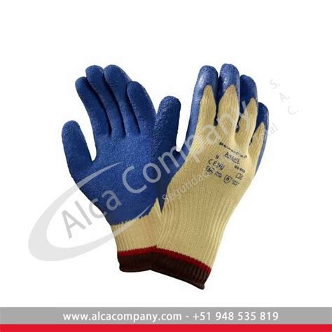 Guantes Power Flex De Hilo Con Palma De Latex Ansell Edmont Peru