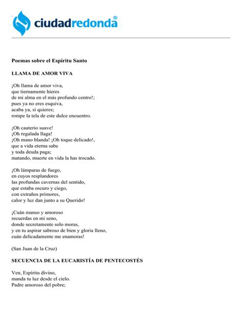 Poemas Sobre El Esp Ritu Santo