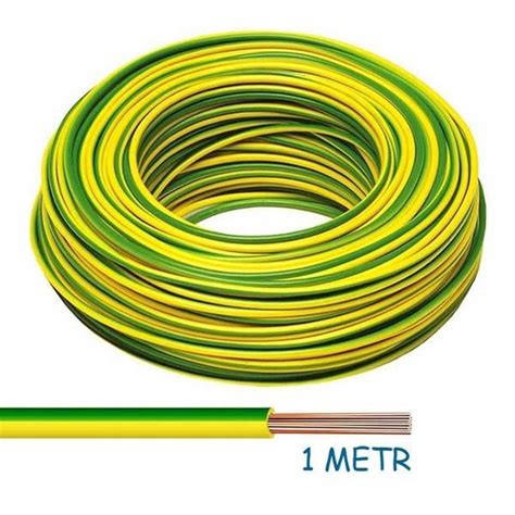 Przewód LGY 10mm2 żółto zielony 1 metr 1x10mm2 kabel linka giętki