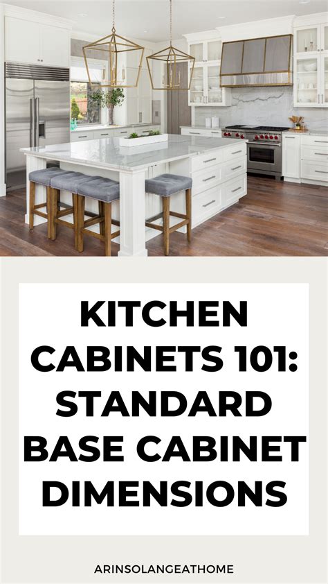 Standard Kitchen Base Cabinet Dimensions Cabinets 101 Artofit