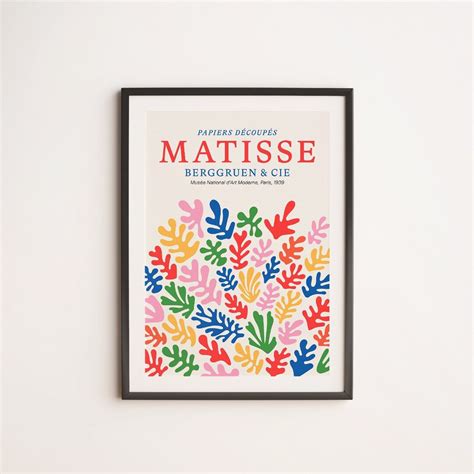 Matisse Paper Collage Retro Colorful Mid Century Matisse Exhibition ...