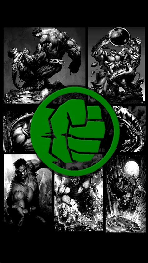 Pu Etazo De Hulk Logo Maravilla Fondo De Pantalla De Tel Fono Hd