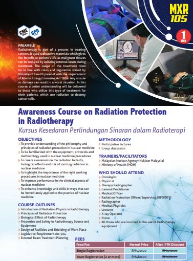 MXR 105 Awareness Course On Radiation Protection In Radiotherapy