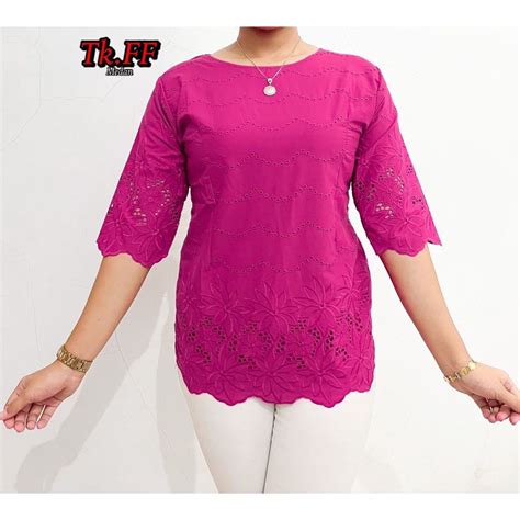 Jual Blus Katun Bolong 9 Shopee Indonesia