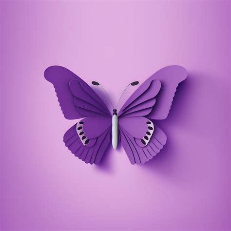 Premium Photo | Paper craft purple butterfly Purple origami butterfly on the pink background ...