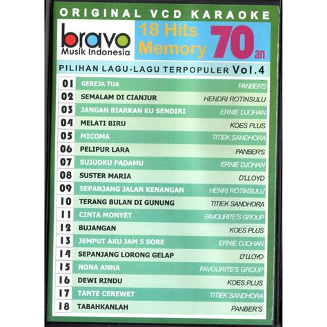 Jual Vcd Karaoke Bravo Hits Memory An Vol Original Shopee