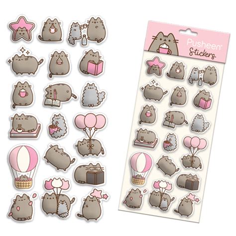 Buy Pusheen The Cat Puffy Sticker Sheet At Mighty Ape Nz