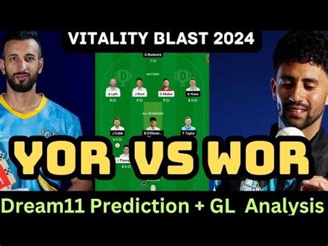 YOR Vs WOR T20 Dream11 Prediction Yorkshire Vs Worcestershire Dream11