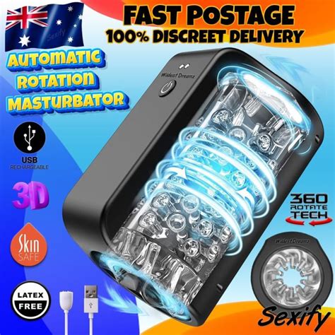 Privacy Packaging Male Masturbator Cup Auto Rotating Masturbation Stroker Spin Oral Mens Sex