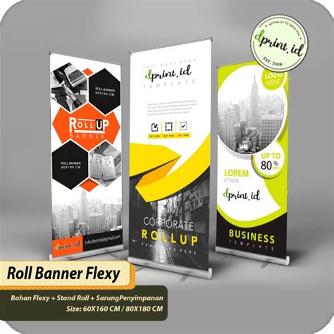 Jual Cetak Roll Up Banner X Cm Dan X Cm Standng Banner