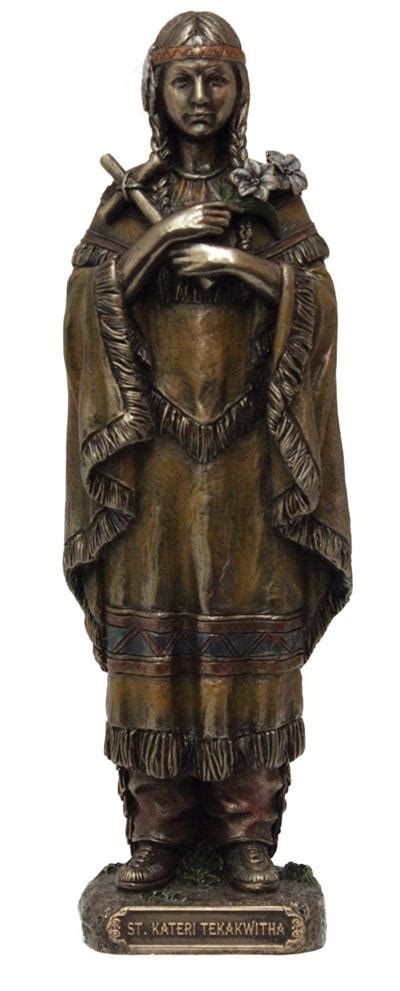 8" St. Kateri Tekakwitha Statue, Cold Cast Bronze, # 45428