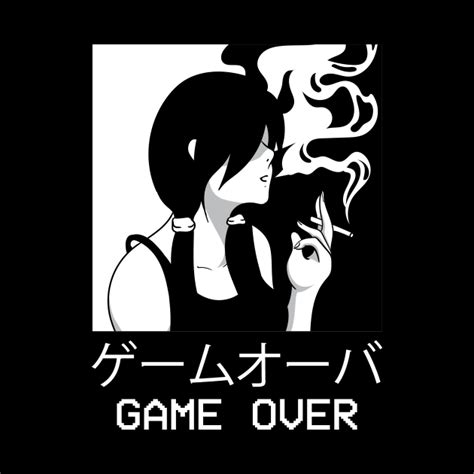 Game Over Anime Girl Waifu Otaku Aesthetic Weeb Aesthetic Anime Tapestry Teepublic