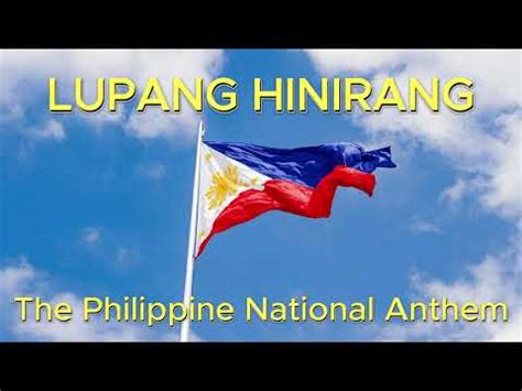 Lupang Hinirang Lyrics Philippine National Anthem News Press