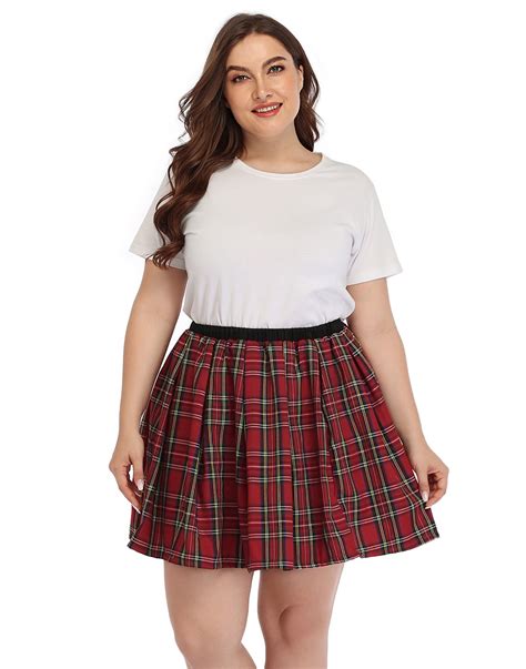 Women Clothing Naliha Womens High Waisted Schoolgirl Skirts Pleated