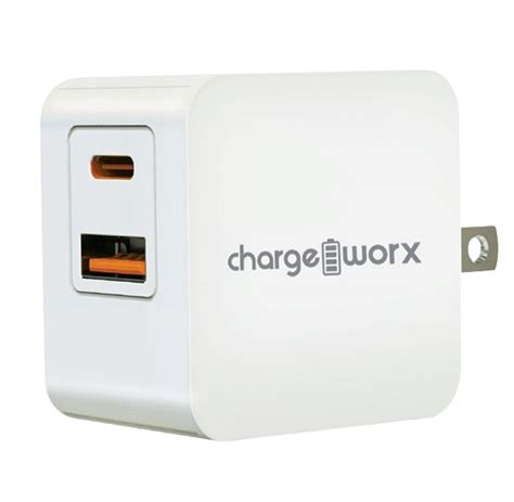 CARGADOR PARED CHARGEWORX CX3099WH 20W DUAL USB USB A Y USB C