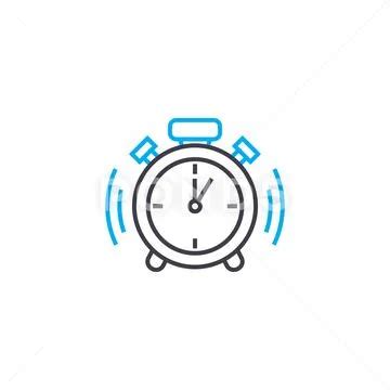 Punctuality Vector Thin Line Stroke Icon Punctuality Outline