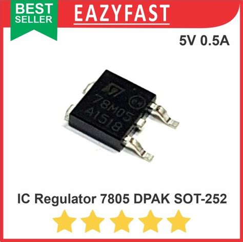 IC Regulator L 7805 CV 5 V Volt 5V 0 5A SMD DPAK 78L05 78M05 TO 252