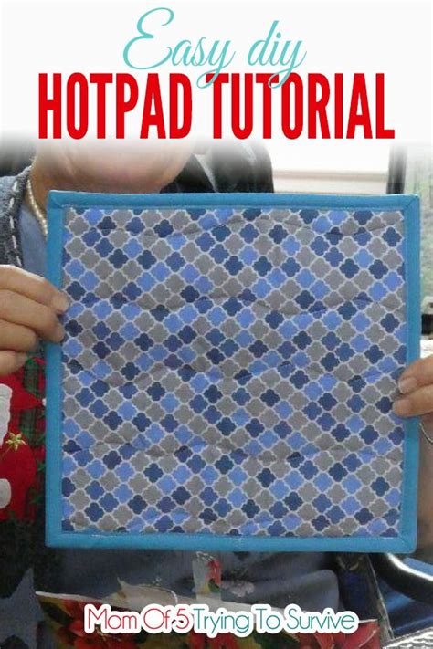 Someone Is Holding Up An Easy Diy Hot Pad