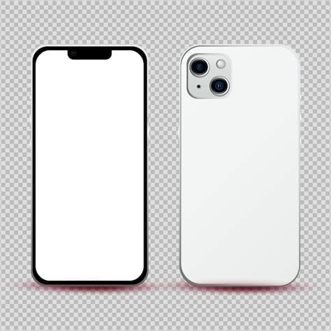 Maquete Realista Sem Celular Branco De Fundo Vector Vetor Premium