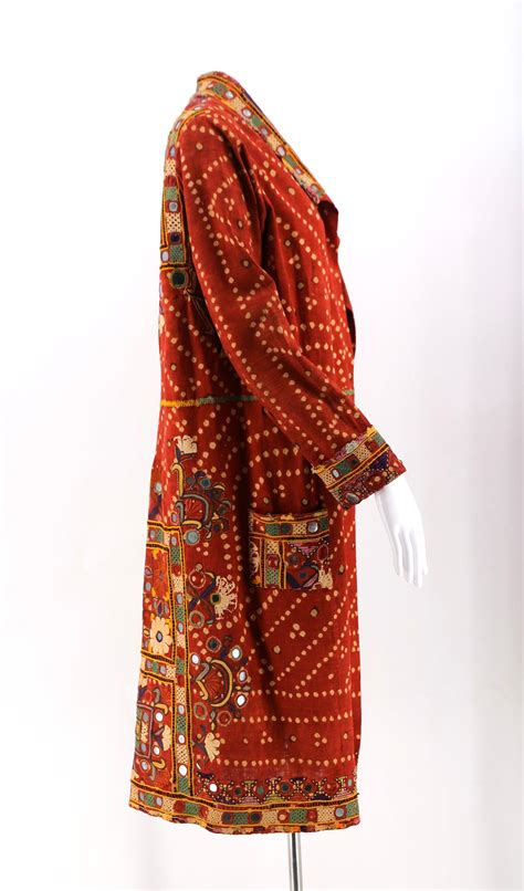 Antique 20s Indian Mirrored Banjara Coat Vintage 1920s 30s Hand Dyed