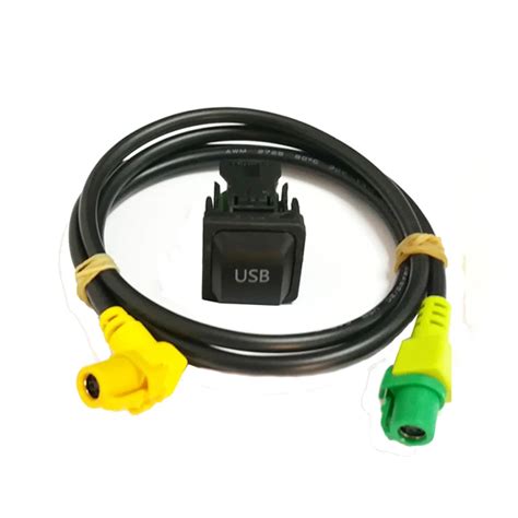 Car USB Switch Cable AUX Switch Button Cable For VW Passat B6 B7 Golf 6