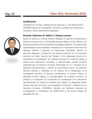 Brochure Del Curso Apa Pdf