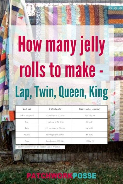 Jelly Roll Quilt Size Chart Atelier Yuwaciaojp