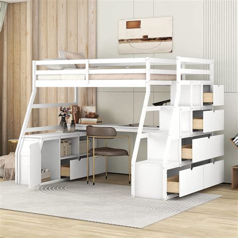 Amazon Harper Bright Designs Twin Size Loft Bed Wood Loft Bed