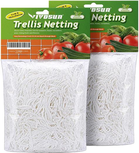 Vivosun 5 X 30 Ft Plant Trellis Netting Heavy Duty Polyester Grow Net Garden