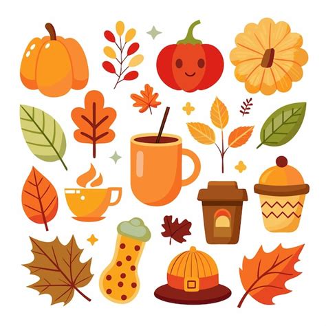 Charming Autumn Doodles Autum Set Premium Ai Generated Vector