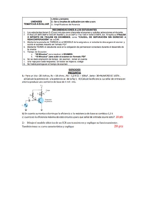 Ex Ana Lll Reles Y Sensores Unidades Scr Y Circuitos De