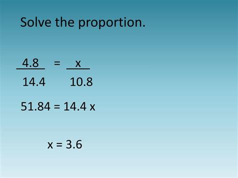 PPT - Solve the proportion. PowerPoint Presentation, free download - ID ... 