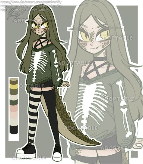 Adopt Closed Crocodile Girl By Pastelvanilly On Deviantart