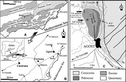 A Simplified Geological Map Of The Betic Cordillera And Its Location