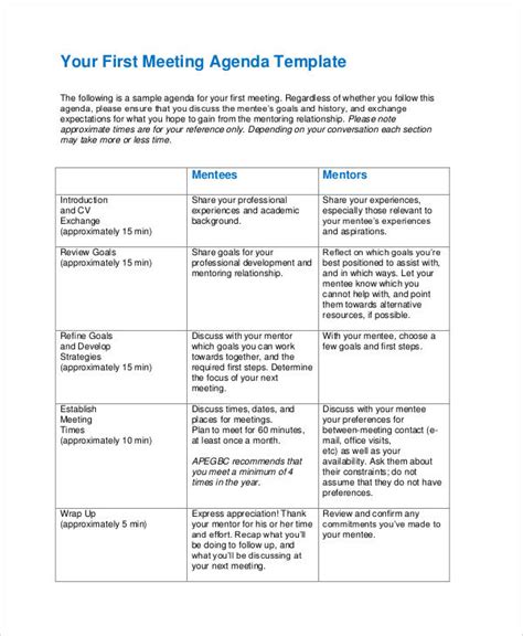 Free 30 Meeting Agenda Samples In Ms Word Pdf