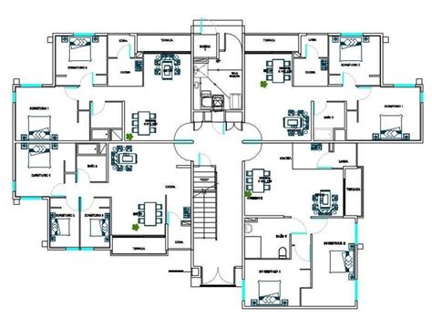 Plan Archi Tour Résidentielle 001 95b Small Apartment Building Plans