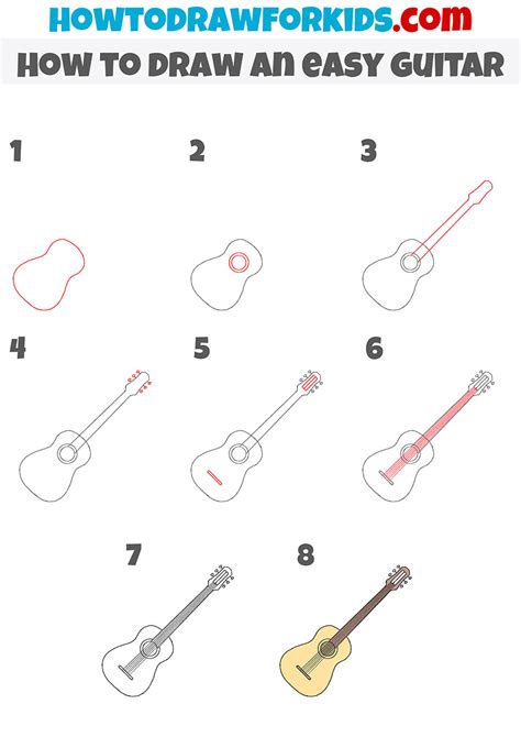 Easy Drawings Of Guitars