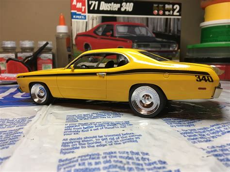 1971 Plymouth Duster 340 Plastic Model Car Kit 1 25 Scale