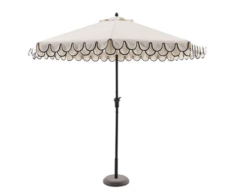 Broyhill 9 Beige Round Tilt Scalloped Patio Umbrella Big Lots