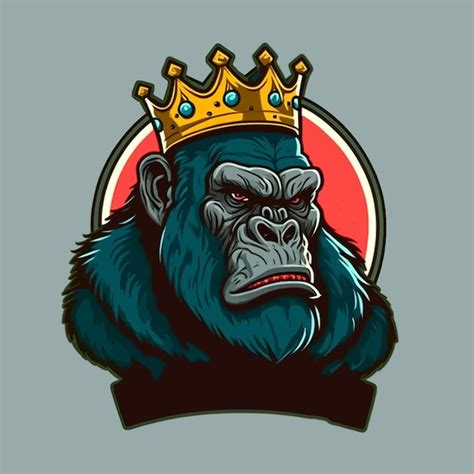 Premium Vector King Gorilla Esports Mascot Design Gaming Logo