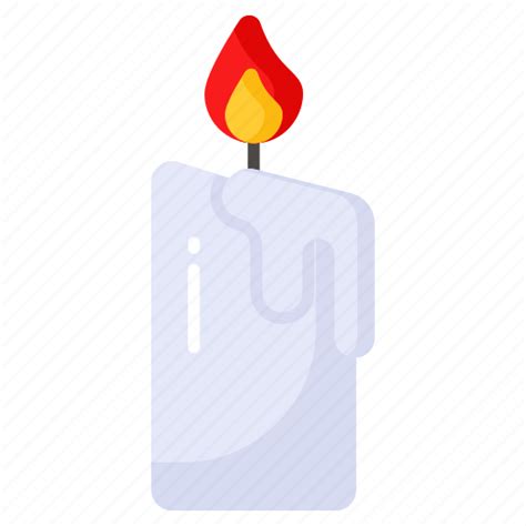 Candle Fire Flame Blaze Burning Light Illumination Icon