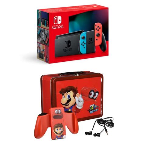 Nintendo Switch Azul Néon Vermelho Néon Power A Kit Acessórios Super