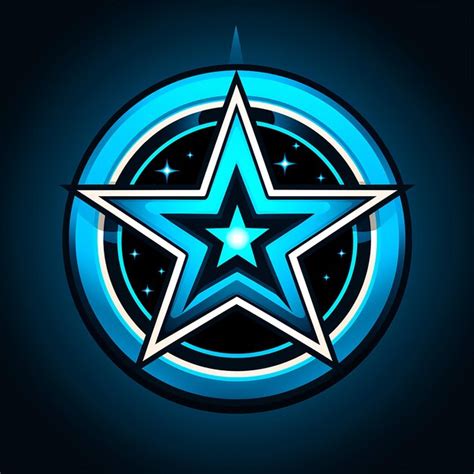 Premium Photo | Illustrated blue star logo