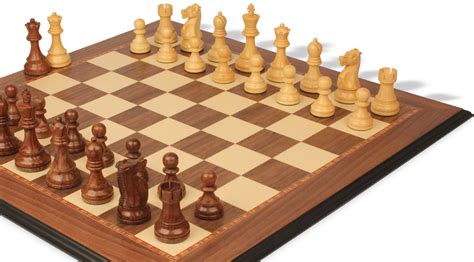 Fischer Spassky Commemorative Chess Set Golden Rosewood And Boxwood Pieces With Walnut And Maple