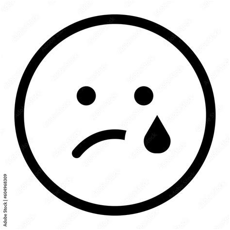 Sad Tear Emoji Stock Vector | Adobe Stock